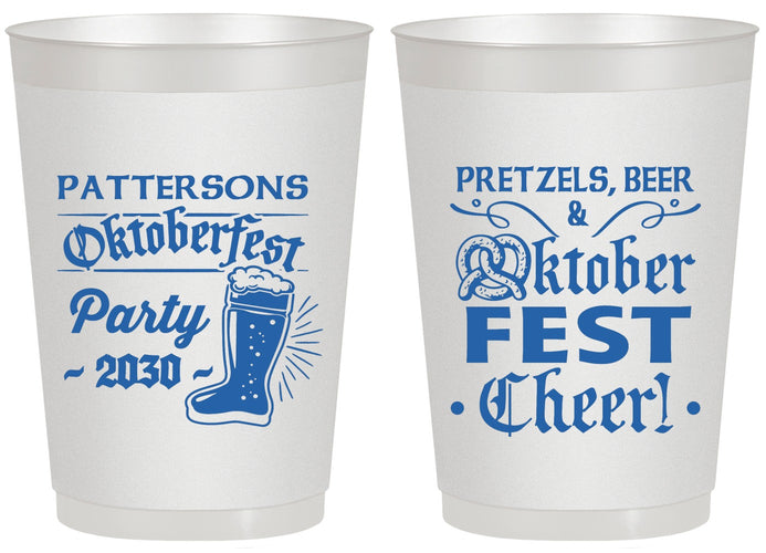 Personalized Oktoberfest 20 oz Frosted Cups - Pretzel | 240001
