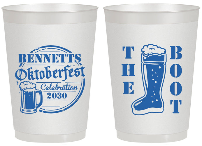 Personalized Oktoberfest 20 oz Frosted Cups - Boot | 240004