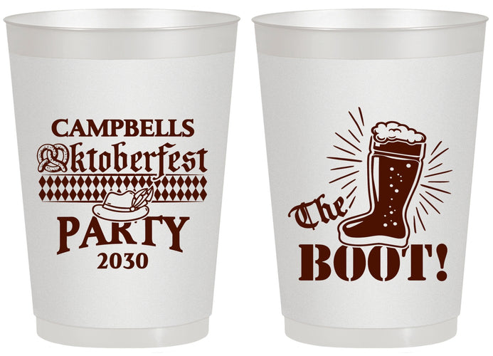 Personalized Oktoberfest 20 oz Frosted Cups - Boot | 240006