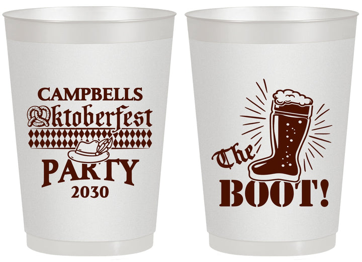 Personalized Oktoberfest 20 oz Frosted Cups - Boot | 240006