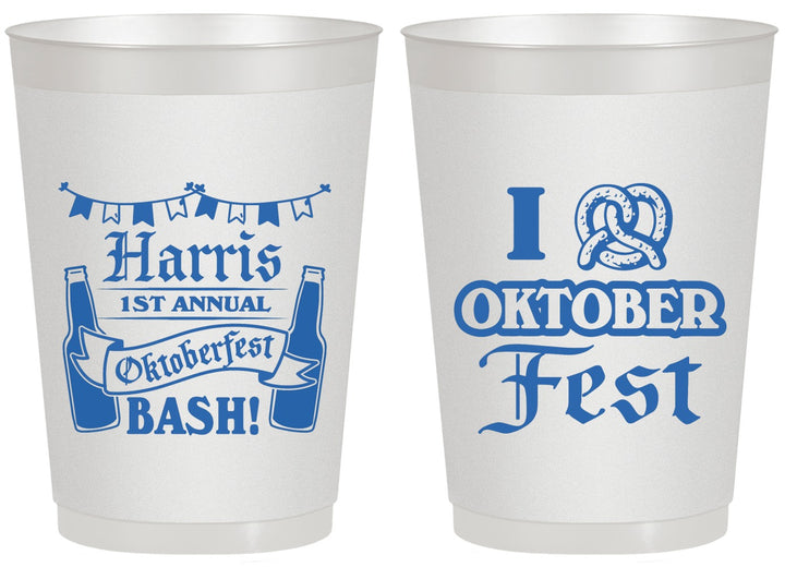 Personalized Oktoberfest 20 oz Frosted Cups - Pretzel | 240009