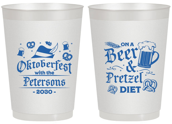 Personalized Oktoberfest 20 oz Frosted Cups - Pretzel | 240012