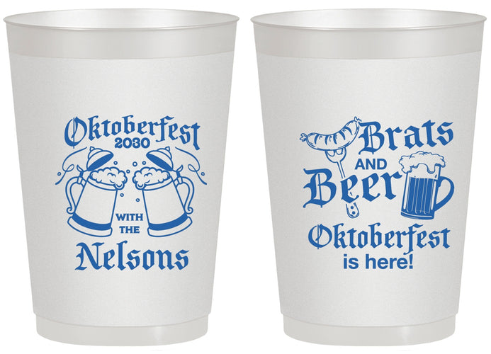 Personalized Oktoberfest 20 oz Frosted Cups - Brats Beer | 240013