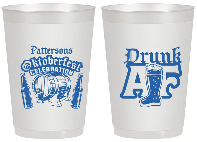 Personalized Oktoberfest 20 oz Frosted Cups - Drunk Af | 240016