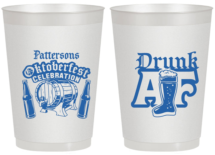 Personalized Oktoberfest 20 oz Frosted Cups - Drunk Af | 240016