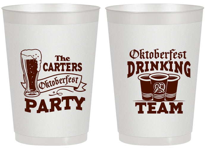 Personalized Oktoberfest 20 oz Frosted Cups - Drinking Team | 240018