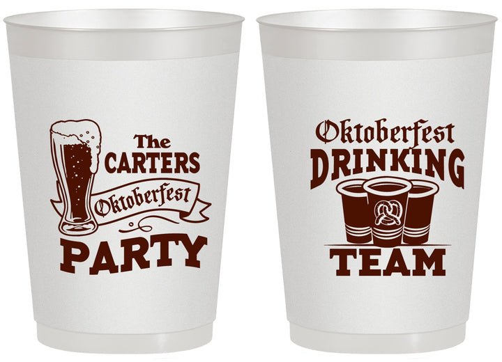 Personalized Oktoberfest 20 oz Frosted Cups - Drinking Team | 240018