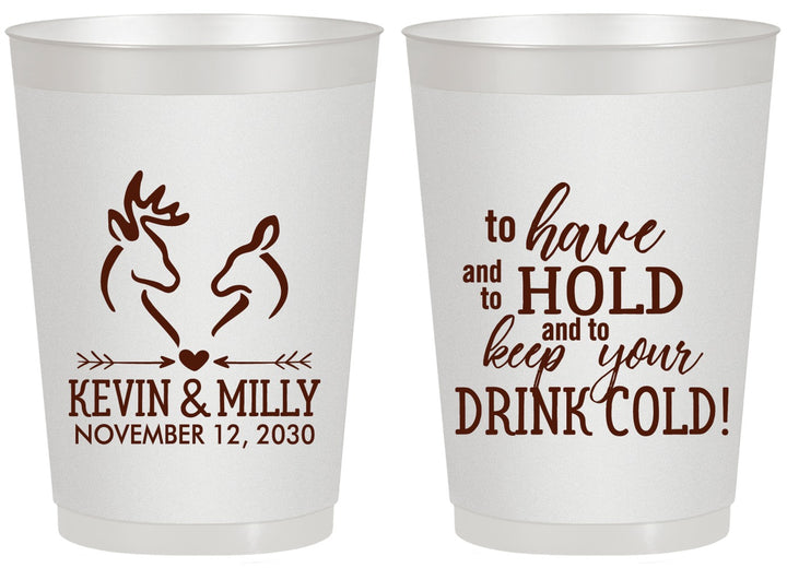 Personalized Wedding 20 oz Frosted Cups - To Have And To Hold | 250