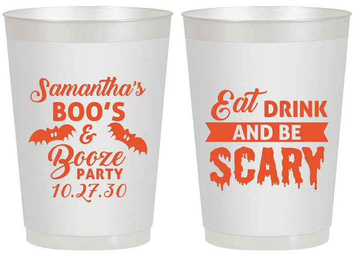 Personalized Halloween 20 oz Frosted Cups - Boo Booze Scary | 250000