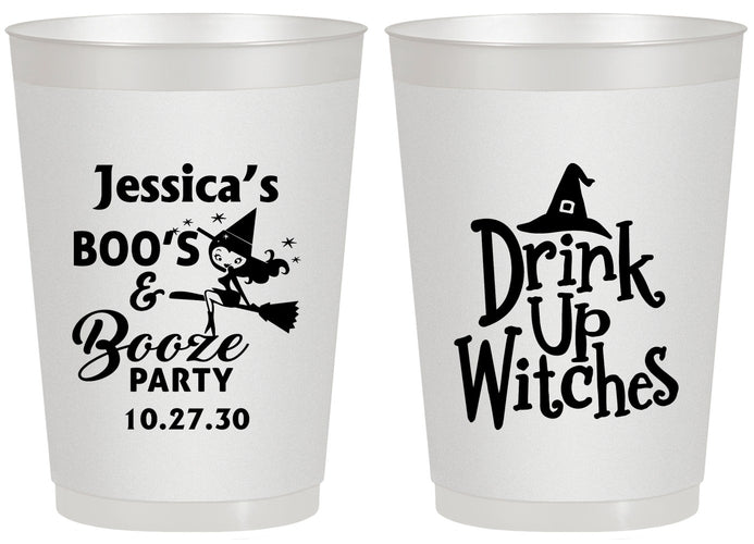 Personalized Halloween 20 oz Frosted Cups - Drink Up Witches | 250001