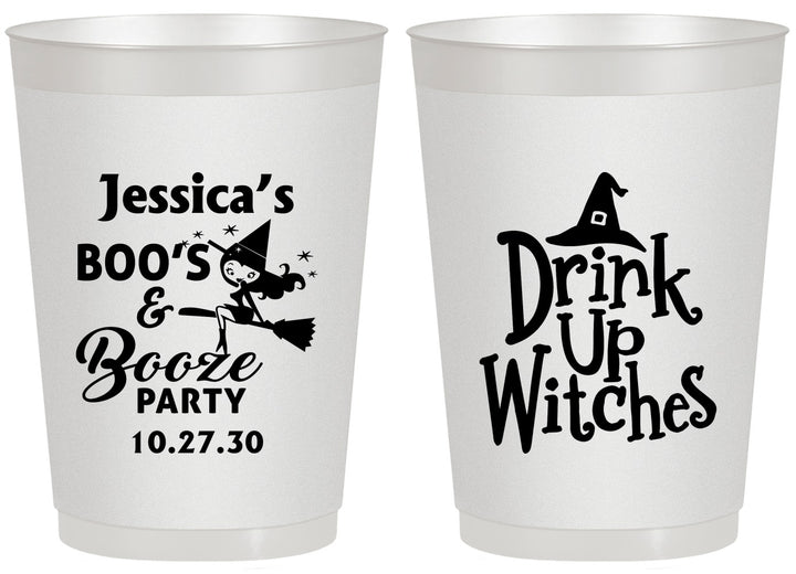 Personalized Halloween 20 oz Frosted Cups - Drink Up Witches | 250001