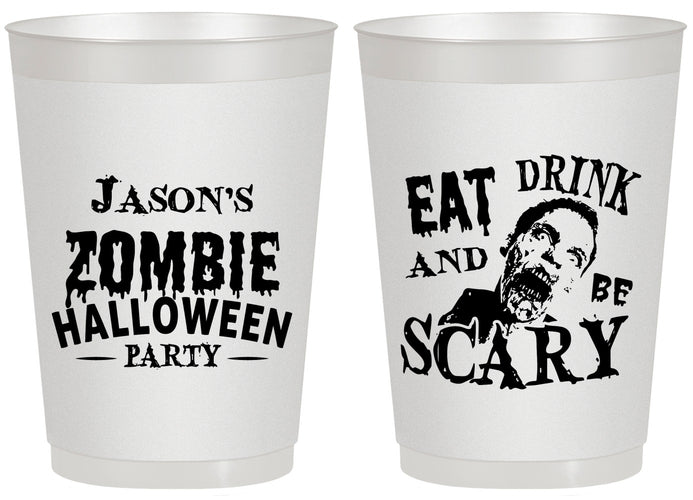 Personalized Halloween 20 oz Frosted Cups - Eat Drink Be Scary | 250003