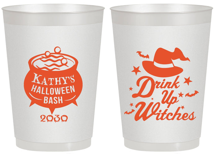 Personalized Halloween 20 oz Frosted Cups - Drink Up Witches | 250004