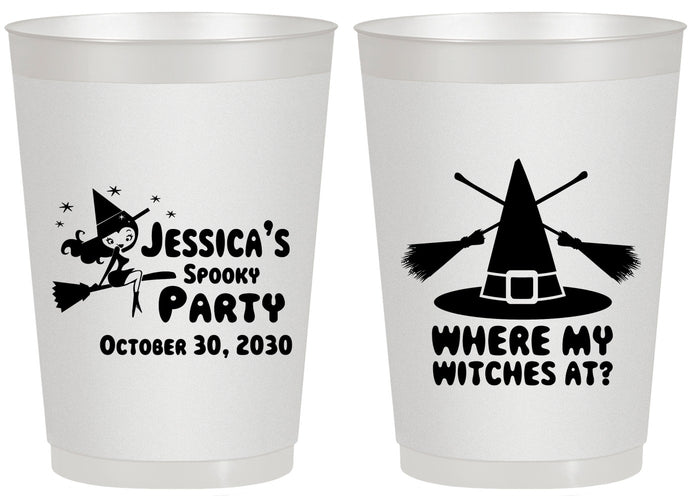 Personalized Halloween 20 oz Frosted Cups - Witches | 250005