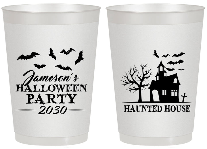 Personalized Halloween 20 oz Frosted Cups - Haunted House | 250006