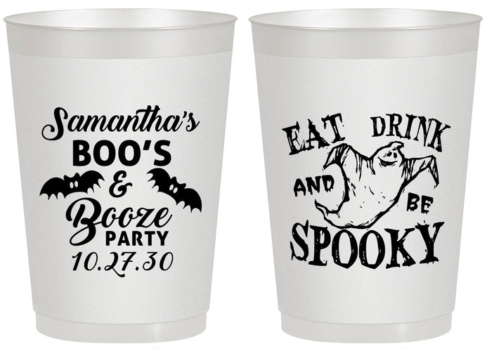 Personalized Halloween 20 oz Frosted Cups - Ghost Spooky Boo | 250007