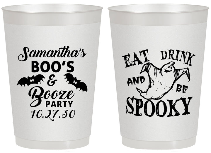 Personalized Halloween 20 oz Frosted Cups - Ghost Spooky Boo | 250007