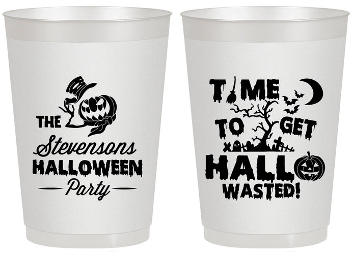 Personalized Halloween 20 oz Frosted Cups - Hallowasted Pumpkin | 250013