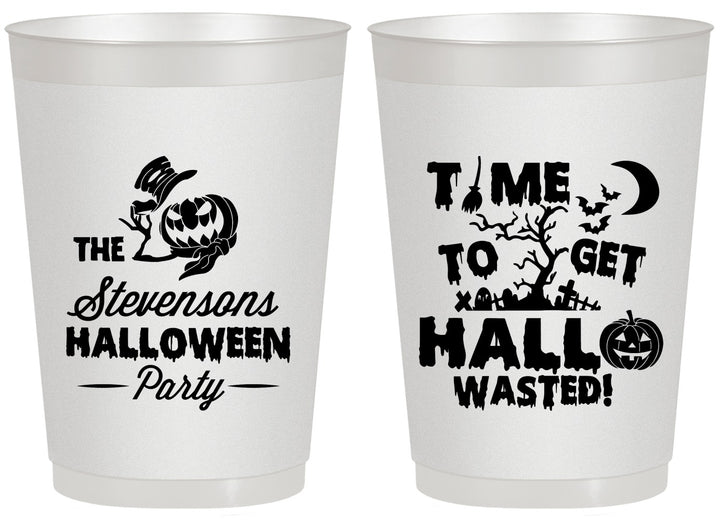 Personalized Halloween 20 oz Frosted Cups - Hallowasted Pumpkin | 250013