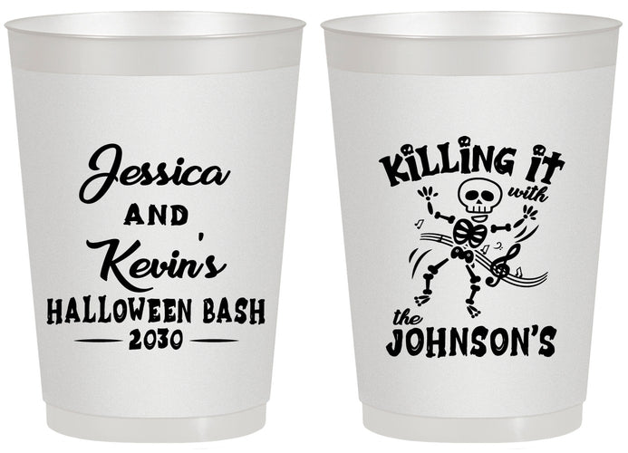 Personalized Halloween 20 oz Frosted Cups - Skeleton | 250017