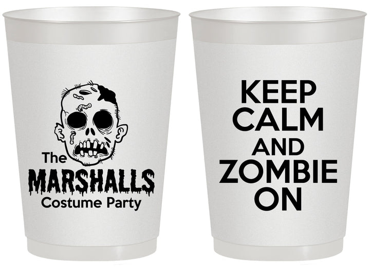 Personalized Halloween 20 oz Frosted Cups - Zombie | 250018