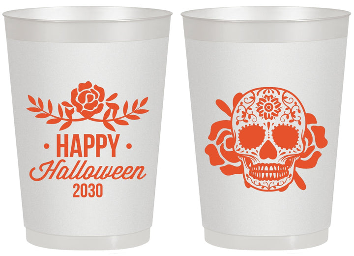 Personalized Halloween 20 oz Frosted Cups - Sugar Skull | 250020