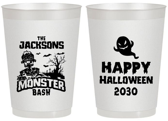 Personalized Halloween 20 oz Frosted Cups - Ghost Monster | 250022