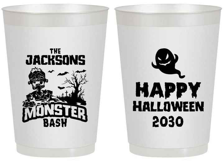 Personalized Halloween 20 oz Frosted Cups - Ghost Monster | 250022