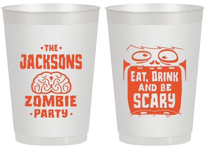 Personalized Halloween 20 oz Frosted Cups - Eat Drink Be Scary | 250028