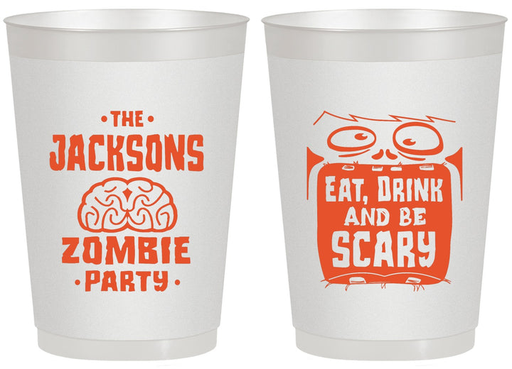 Personalized Halloween 20 oz Frosted Cups - Eat Drink Be Scary | 250028