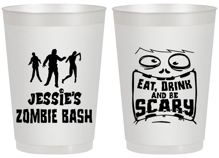 Personalized Halloween 20 oz Frosted Cups - Eat Drink Be Scary | 250029