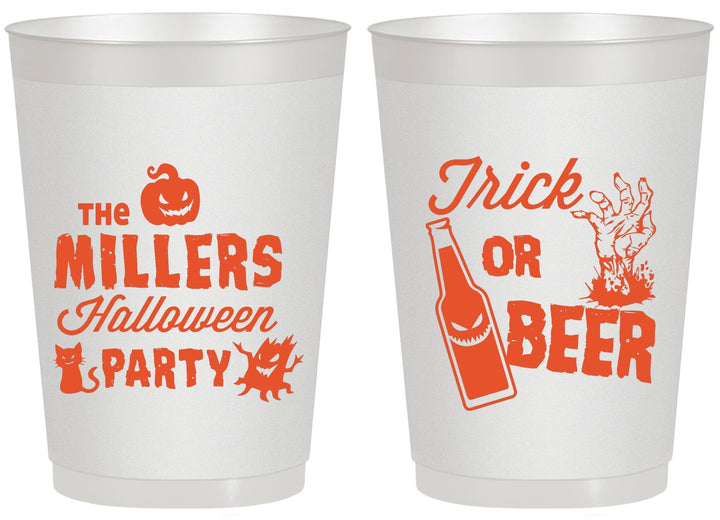 Personalized Halloween 20 oz Frosted Cups - Trick Or Beer | 250032