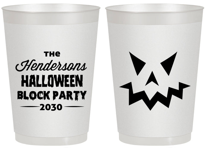 Personalized Halloween 20 oz Frosted Cups - Pumpkin | 250034