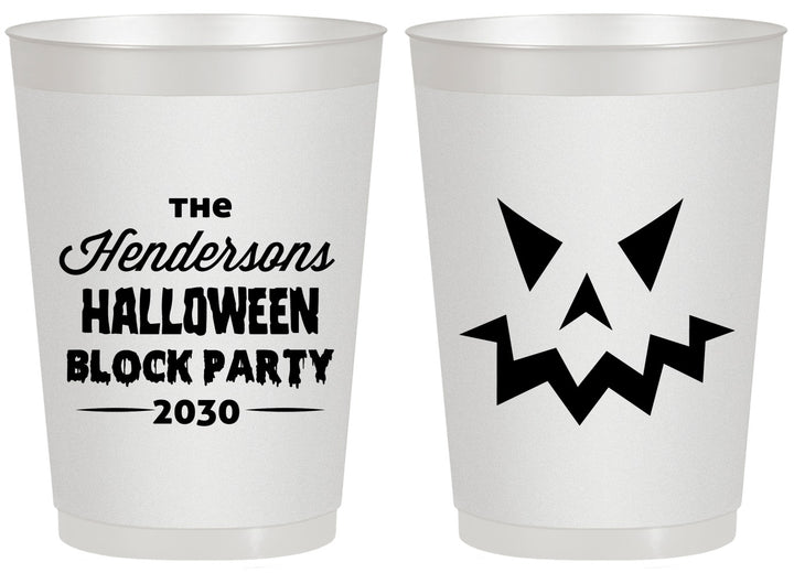 Personalized Halloween 20 oz Frosted Cups - Pumpkin | 250034