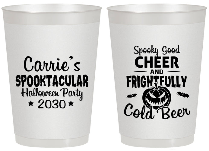 Personalized Halloween 20 oz Frosted Cups - Pumpkin | 250035