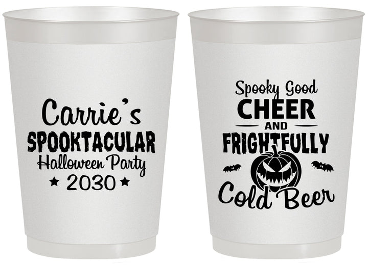 Personalized Halloween 20 oz Frosted Cups - Pumpkin | 250035
