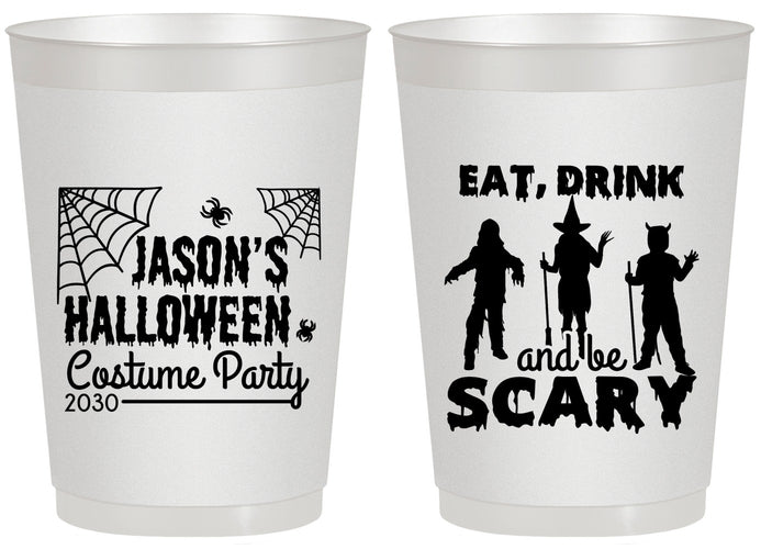 Personalized Halloween 20 oz Frosted Cups - Eat Drink Be Scary | 250038