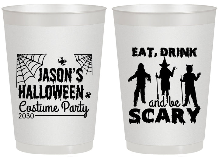 Personalized Halloween 20 oz Frosted Cups - Eat Drink Be Scary | 250038