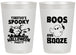 Personalized Halloween 20 oz Frosted Cups - Boos And Booze | 250041
