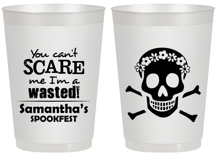 Personalized Halloween 20 oz Frosted Cups - Sugar Skull | 250050