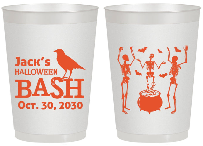Personalized Halloween 20 oz Frosted Cups - Skeleton | 250052
