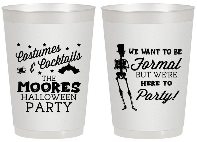 Personalized Halloween 20 oz Frosted Cups - Skeleton | 250057