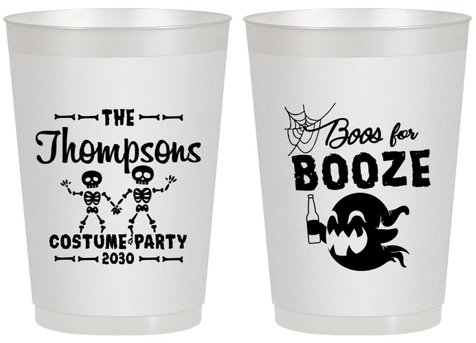 Personalized Halloween 20 oz Frosted Cups - Boos And Booze | 250058