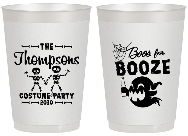 Personalized Halloween 20 oz Frosted Cups - Boos And Booze | 250058