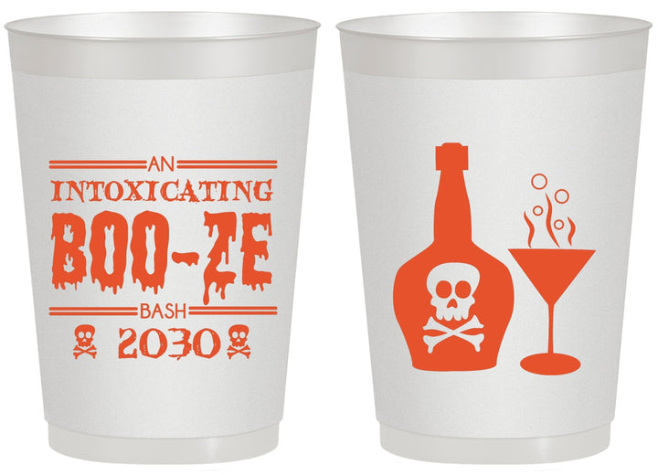Personalized Halloween 20 oz Frosted Cups - Booze Wine | 250060