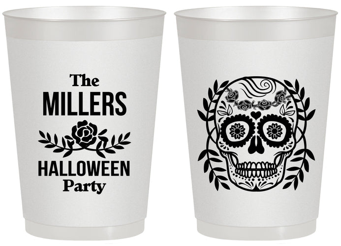 Personalized Halloween 20 oz Frosted Cups - Sugar Skull | 250061