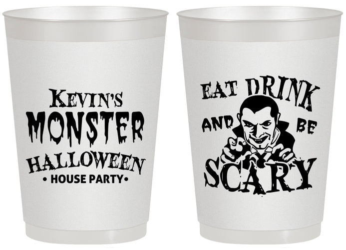 Personalized Halloween 20 oz Frosted Cups - Eat Drink Be Scary | 250063