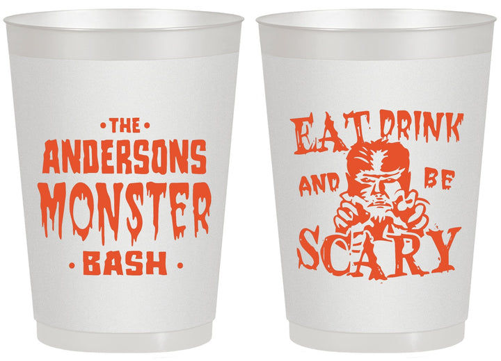 Personalized Halloween 20 oz Frosted Cups - Werewolf Monster | 250064