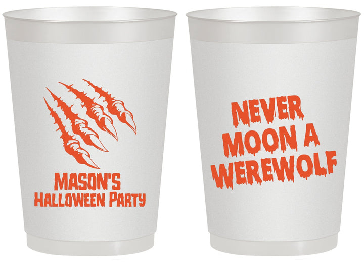 Personalized Halloween 20 oz Frosted Cups - Werewolf | 250068