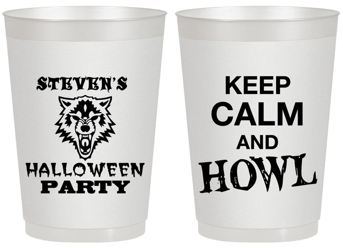 Personalized Halloween 20 oz Frosted Cups - Howl | 250069